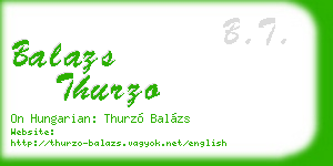 balazs thurzo business card